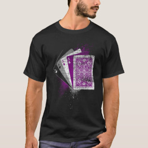T-shirt Asexualité Drapeau Cadeau Ace Jeu de cartes Queer