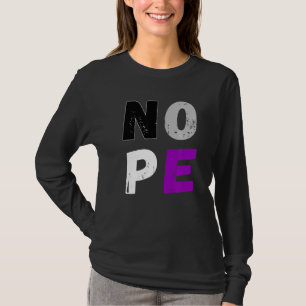 T-shirt Asexualité Nope Drapeau Ace Drapeau Asexuel Lgbt F