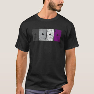 T-shirt Asexuality Pride Funny Jouer des cartes Ace Flag L