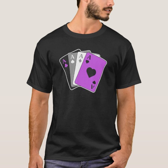 T-shirt Asexué Pride Ace Jouer Carte Lgbtq Pride Stuff F (Devant)