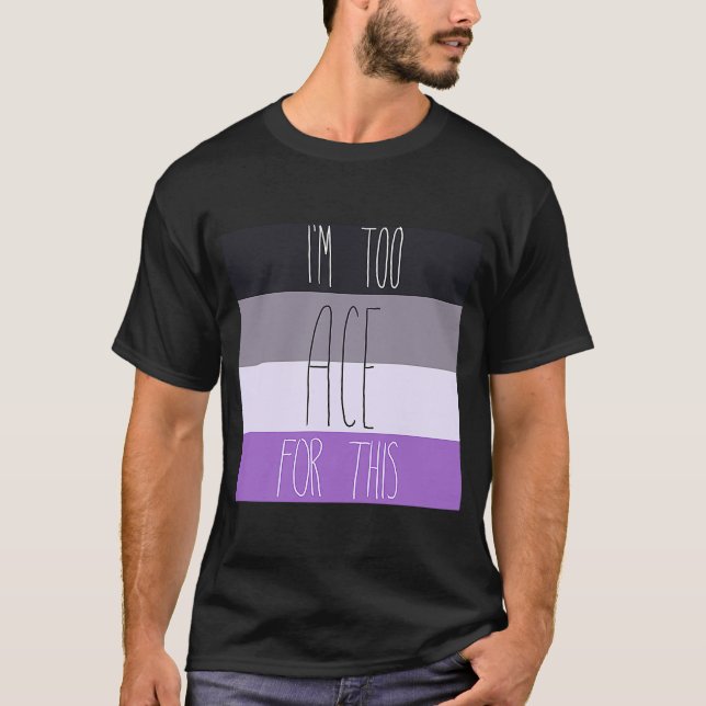 T-shirt Asexuel, je suis trop rapide pour ça (Devant)