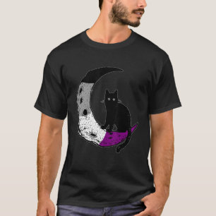 T-shirt Asexuel Lune Espace Chat Pride Chat Aexé Lgbt Chat
