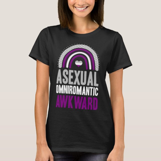 T-shirt Asexuel Omniromantique Awkward Asexué Pride Bohemi (Devant)