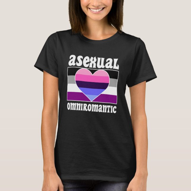 T-shirt Asexuel Omniromantique Fierté Drapeau mignon Ace A (Devant)