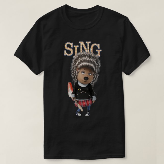 T-shirt Ash from SING movie Classic (Design devant)