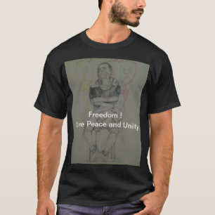 T-shirt Ash Grey : Lovely Freedom Peace and Unity