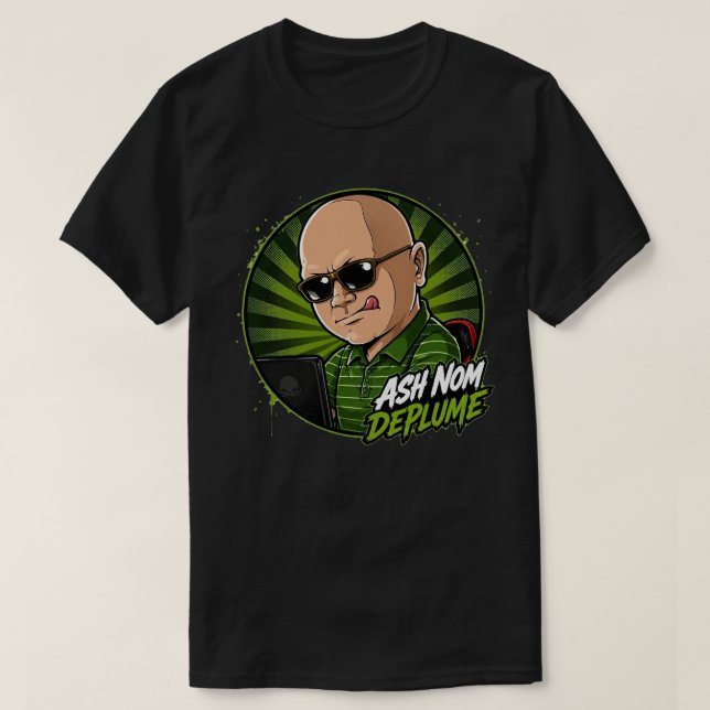 T-shirt Ash Nom DePlume Dark (Design devant)