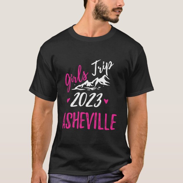T-shirt Asheville Girls Trip 2023 Vacances Bachelorette (Devant)