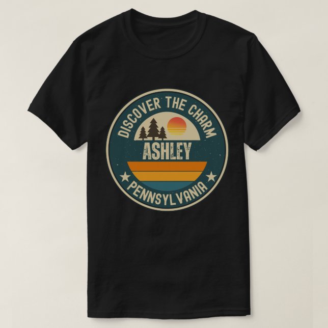 T-shirt Ashley, Pennsylvanie (Design devant)