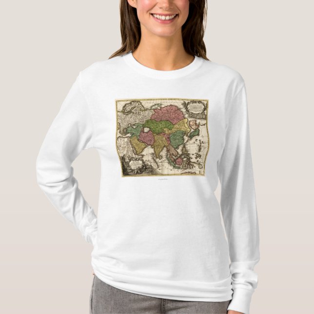 T-shirt AsiaPanoramic MapAsia 5 (Devant)