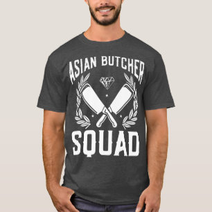 T-shirt Asiatique Boucher SquadDrôle Cuisinier Chef Cuisin