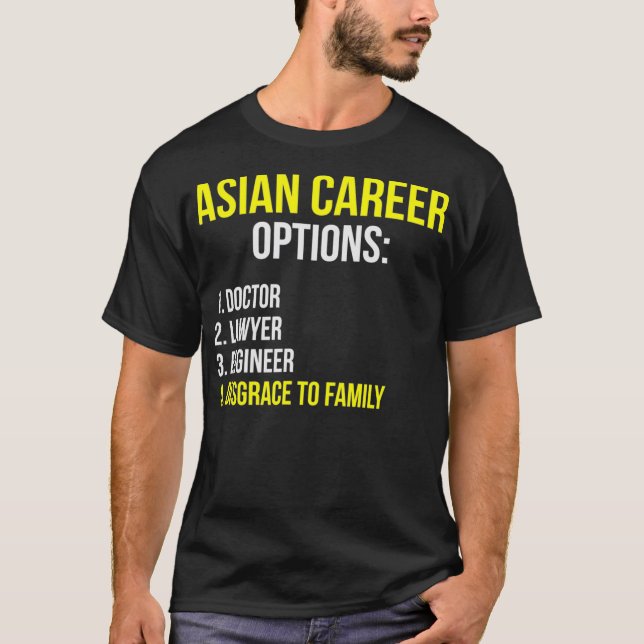T-shirt Asiatique Options de carrière Étudiant Funny Tiger (Devant)