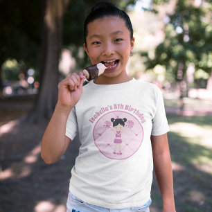 T-Shirt Asiatique Pom-pom girl Personnalisé Filles Anniver