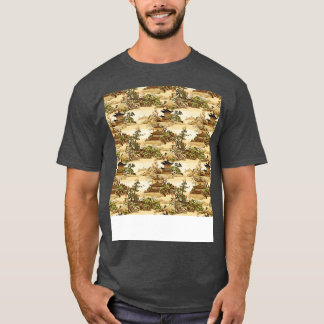 T-shirt Asiatique sans couture Motif Vieux Japonais Chinoi