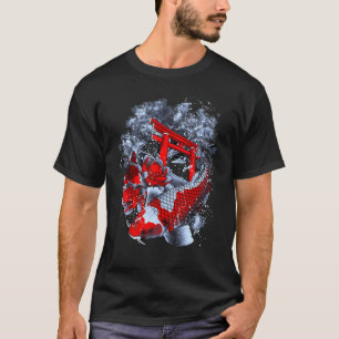 T-shirt Asie Koi Poisson Fleur de Lotus Temple Sakura Nénu