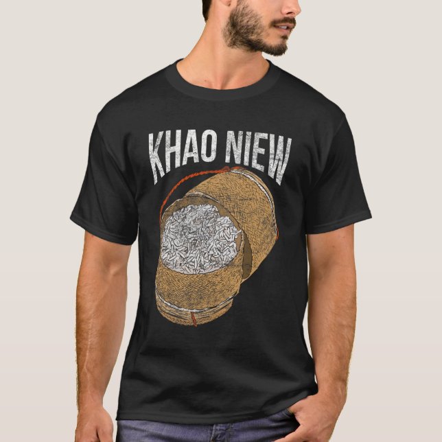 T-shirt Asie Laos Thaïlande Cuisine Khao Niew Riz chic (Devant)