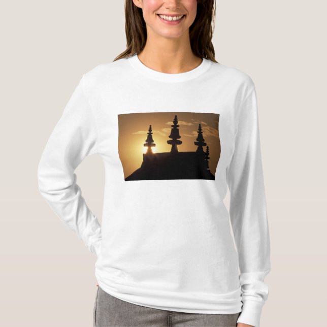T-shirt Asie, Népal, Katmandou. Bouddhanath Stupa. (Devant)
