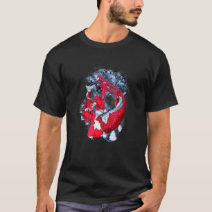 T-shirt Asie Pêche L'Eau De Koi Lily Dans L'Étang À La Tem