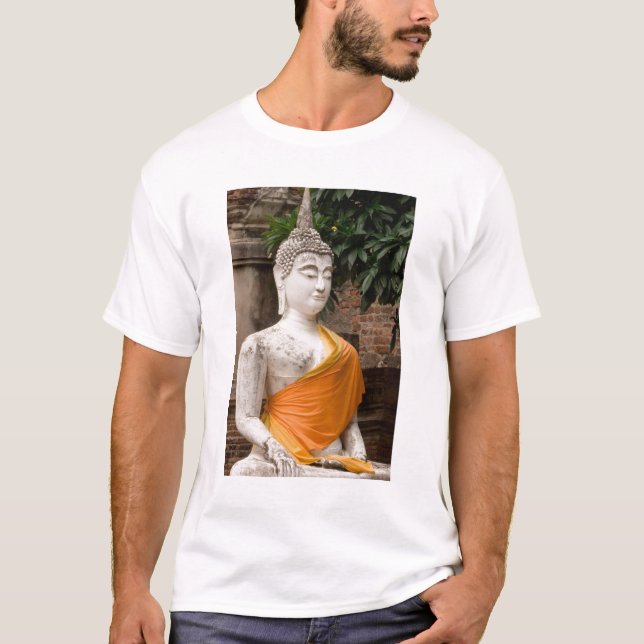 T-shirt Asie, Thaïlande, Siam, Bouddha à Ayutthaya (Devant)