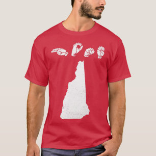 T-shirt ASL American Sign Language New Hampshire Home T