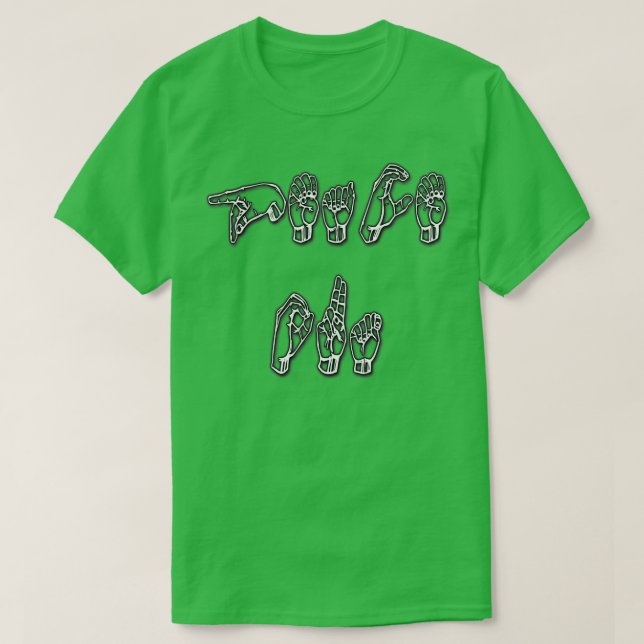T-shirt ASL American Sign Language Peace Out (Design devant)