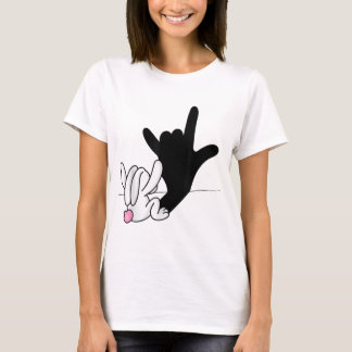 T-shirt ASL Bunny Réflexion I Love You Hand Sign Language