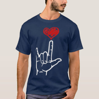 T-shirt ASL I Love You Hand American Sign Language