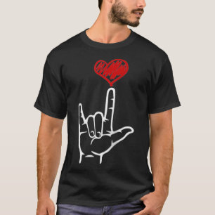 T-shirt ASL I Love You Hand American Sign Language