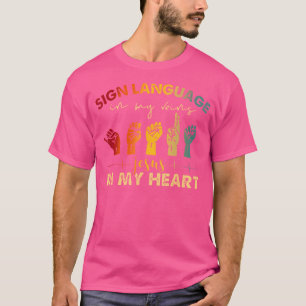 T-shirt Asl Jésus Christ Signer La Langue Dans Mes Veines