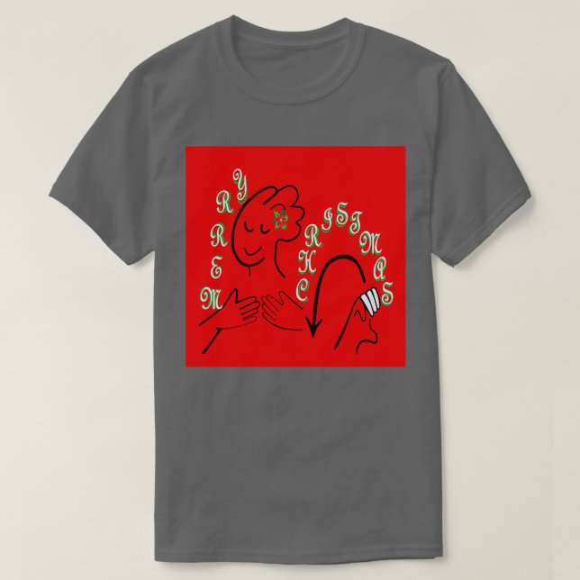 T-shirt ASL Joyeux Noël (Design devant)