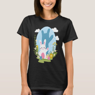 T-shirt ASL Lapin Pâques Réflexion I Love You Hand Sign L