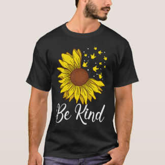T-shirt ASL Love Be Kind Sunflower Deaf