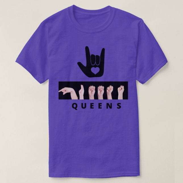 T-SHIRT ASL LOVE QUEENS (Design devant)