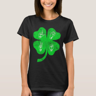 T-shirt ASL Love Sign Language St Patrick's Day Deaf Aware