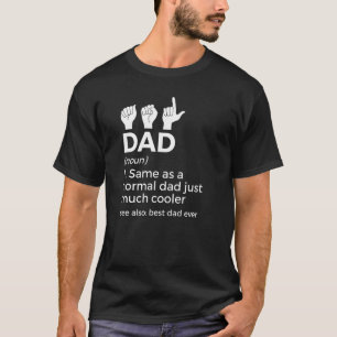 T-shirt Asl Papa Définition Langue Signale Américaine Pour