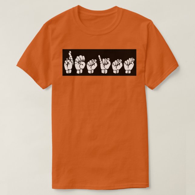 T-shirt ASL RESIST American Sign Language Design (Design devant)