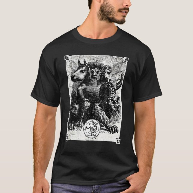 T-shirt Asmoday Asmodeous Asmodai Devil Goetia Devil Princ (Devant)