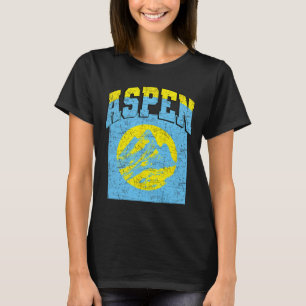 T-shirt Aspen Colorado Rétro Montagne Ski Vintage Randonné