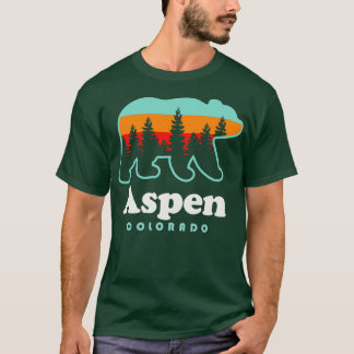 T-shirt Aspen Colorado Souvenir Ours Montagnes Rocheuses