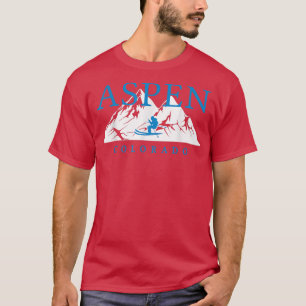 T-shirt Aspen Ski Hiver Sport Colorado Souvenir de ski