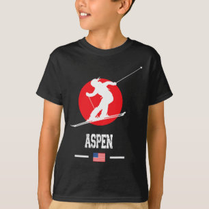 T-shirt Aspen Usa Station de ski Montagnes Rocheuses Ski A
