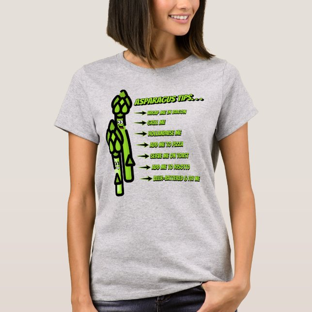 T-shirt Asperges amusantes Conseils (Devant)