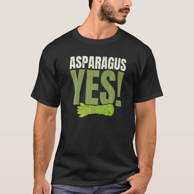 T-shirt Asperges Oui Jardin Végétarien Végétarien Végétal (Devant)