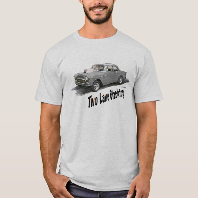 T-shirt Asphalte à deux voies '55 Chevy (Devant)