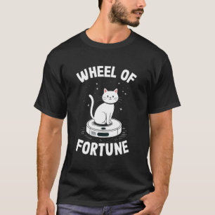 T-shirt Aspirateur Robot Roue de la Fortune Chat Drôle