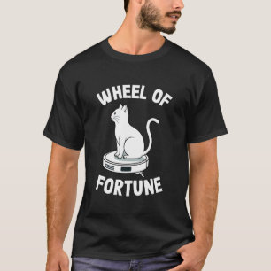T-shirt Aspirateur Robot Roue de la Fortune Chat Drôle 1