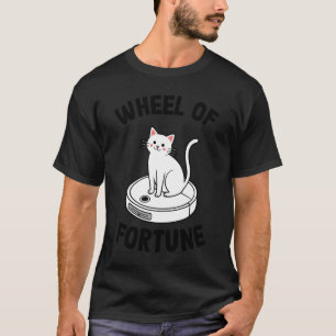 T-shirt Aspirateur Robot Roue de la Fortune Chat Drôle 3