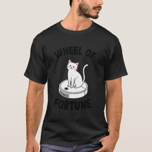 T-shirt Aspirateur Robot Roue de la Fortune Chat Drôle 3