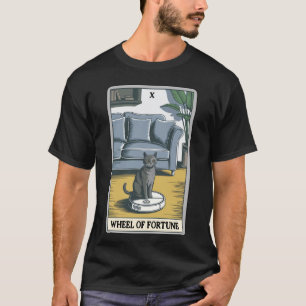T-shirt Aspirateur Robot Roue de la Fortune Tarot Drôle