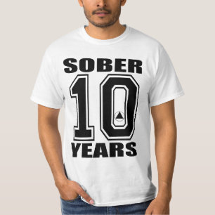 T-shirt Assagissez 10 ans noircissent sur le blanc,